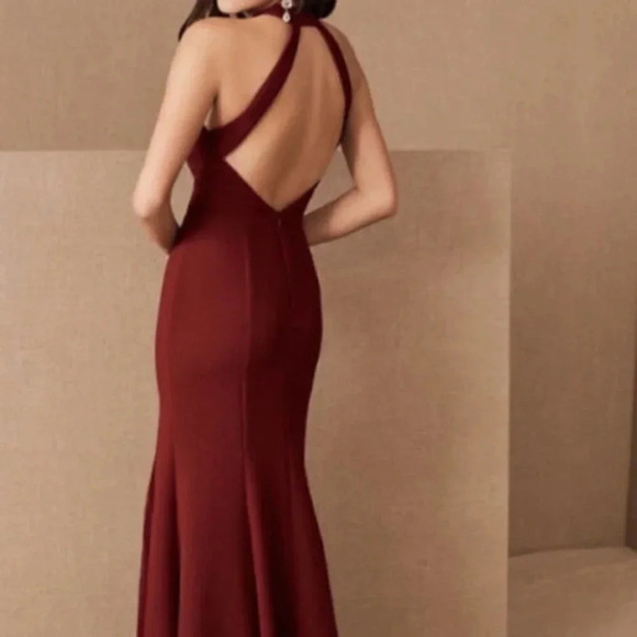 NWT Anthropologie BHLDN Montreal Juliana Maxi Dress Party Cocktail Halter Red - Picture 5 of 10